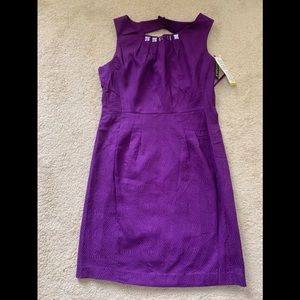 Purple sheath dress by Julian Taylor